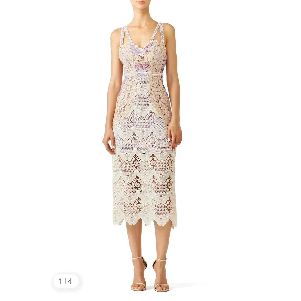 Free People Boho Crochet Festival Lace Paisley Maxi Dress Purple Size 10 Event